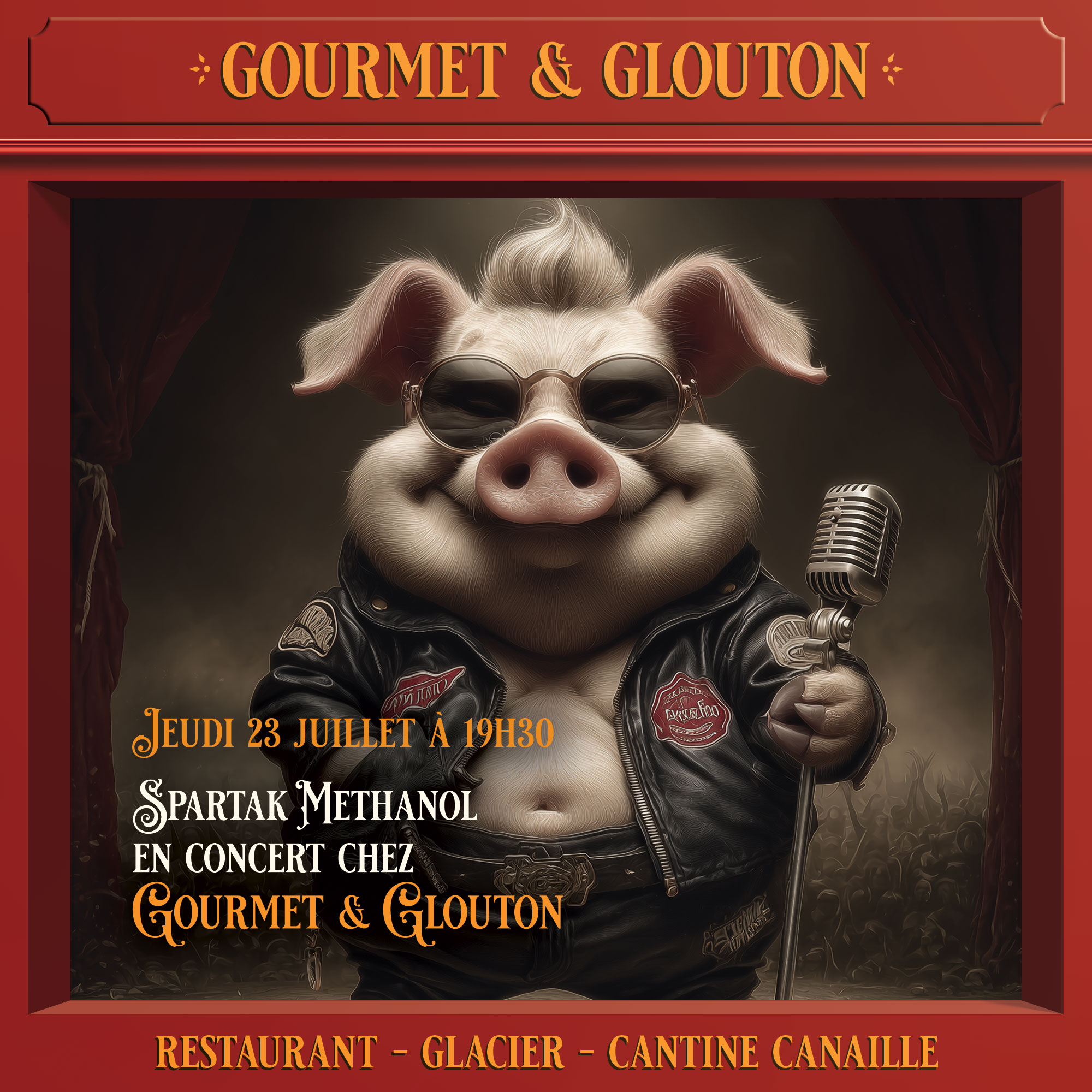 Restaurant, gastronomie, Auvergnate, plats, canaille, Chaudesaigues,  Chaudes-Aigues, Gourmet & Glouton, fête, musique