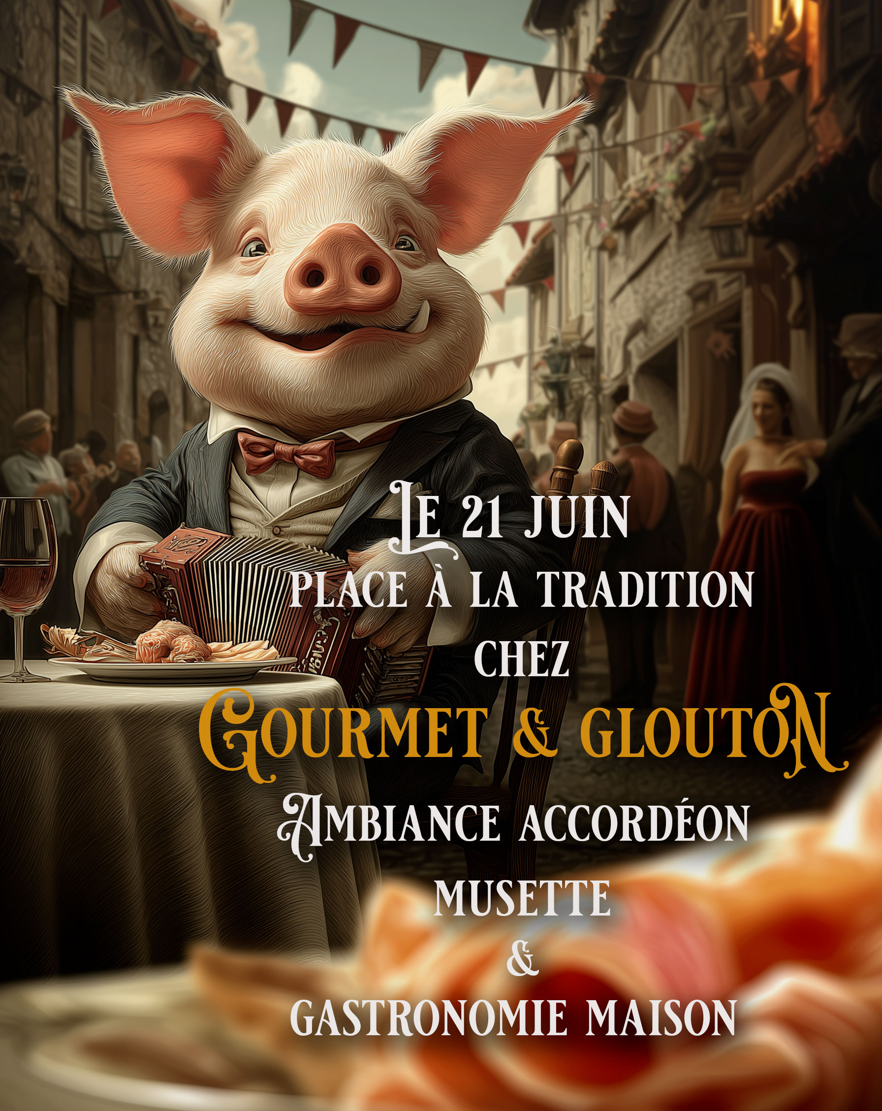 Restaurant, gastronomie, Auvergnate, plats, canaille, Chaudesaigues,  Chaudes-Aigues, Gourmet & Glouton, fête, musique