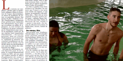 La Montagne - Cure de patience pour le thermoludique à Caleden