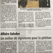 La Dépêche d'Auvergne - Un millier de signatures pour la pétition
