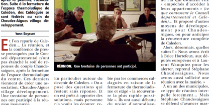 La Montagne - Polémique Caleden à Chaudes-Aigues : après la pétition, l'association