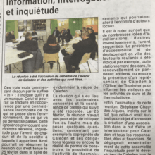 La Dépêche d’Auvergne - Information, interrogation et inquiétude