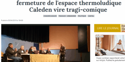 La Montagne - La réunion d'information sur la fermeture de l'espace thermoludique Caleden vire tragi-comique