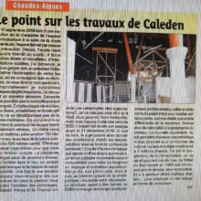 Le Réveil cantalien - Le point sur les travaux de Caleden