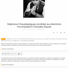 Radio Totem - Stéphane Chaudesaigues candidat aux élections municipales à Chaudes-Aigues