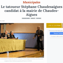 La Montagne - Le tatoueur Stéphane Chaudesaigues candidat à la mairie de Chaudes-Aigues