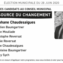 Les 8 candidat·es de la liste La Source du changement pour le 2nd tour des municipales