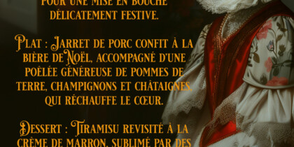 Le 21 décembre, le restaurant Gourmet et Glouton vous invite à une soirée féérique.