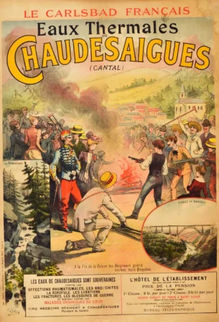 Village de Chaudes-Aigues dans le Cantal