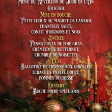 Menu de la Saint-Sylvestre 2025 chez Gourmet & Glouton