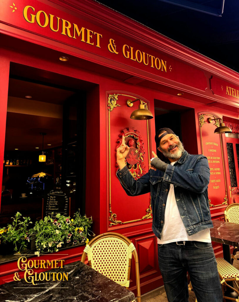 pepe ronchon devant gourmet glouton chaudes-aigues projet pizzeria cantal