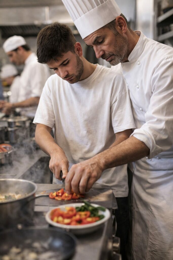apprendre la cuisine sans diplôme en situation réelle en cuisine professionnelle