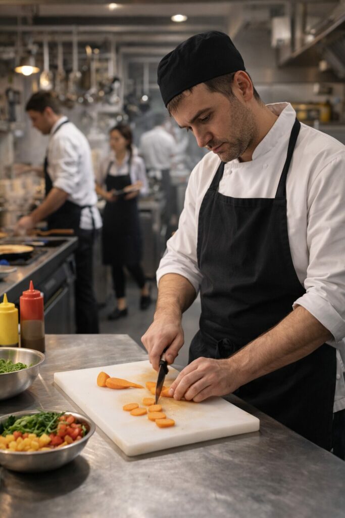 reconversion restauration apprentissage en cuisine sur le terrain