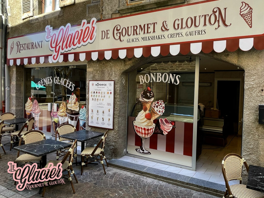 vitrine glacier chaudes aigues cremes glacees