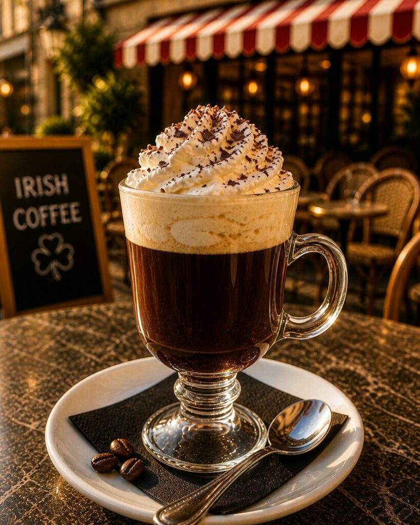 irish coffee gourmet et glouton chaudes-aigues cafe terrasse aubrac