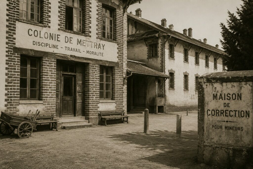 Bâtiment principal de la colonie de Mettray, ancienne maison de correction pour mineurs en France.