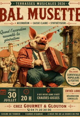 Bal musette à Chaudes-Aigues – Terrasses Musicales 2026