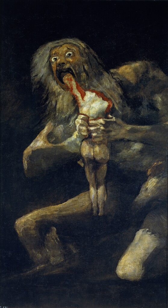 Saturne dévorant un de ses fils, peinture de Goya utilisée comme métaphore d’une révolution qui dévore ses propres enfants